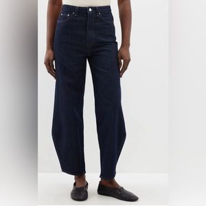 Toteme Cotton Barrel Leg Denim (Raw Blue)